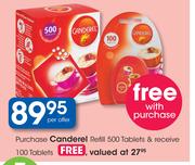 Canderel Refill 500 Tablets + Free 100 Tablets