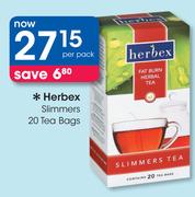 Herbex Slimmers 20 Tea Bags-Per Pack