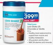 GNC Total Lean Shake 25 Chocolate Or Vanilla-832g Each