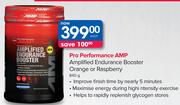 Pro Performance AMP Amplified Endurance Booster Orange Or Raspberry-840g Each