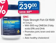GNC Triple Strength Fish Oil 1500 60 Softgels-Per Pack
