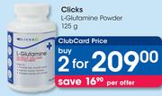 Clicks L-Glutamine Powder-2x125g
