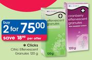 Clicks Citric Effervescent Granules-2x120g