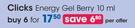 Clicks Energy Gel Berry-6x10ml
