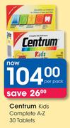 Centrum Kids Complete A-Z 30 Tablets-Per Pack