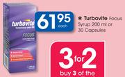 Turbovite Focus Syrup 200ml Or 30 Capsules-Each