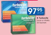 Turbovite Excel Or Vitality 20 Sachets-Per Pack