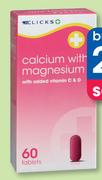 Clicks Calcium With Magnesium 60 Tablets-For 2