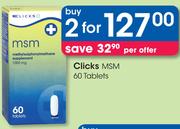 Clicks MSM 60 Tablets-For 2