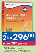 Clicks Glucosamine Supplement 2x90 Capsules-For 2