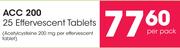 Acc 200 25 Effervescent Tablets-Per Pack