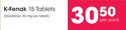 K-Fenak 15 Tablets-Per Pack