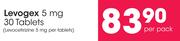 Levogex 5mg 30 Tablets-Per Pack