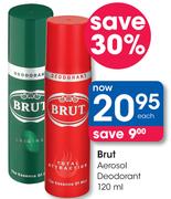 Brut Aerosol Deodorant-120ml Each