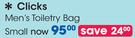 Clicks Small Men's Toiletry Bag