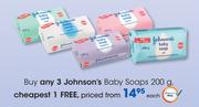 Johnson's Baby Soaps-200g Each