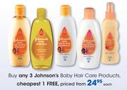 Johnson's Baby Hair Care Products-Each