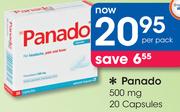 Panado 500mg 20 Capsules-Per Pack