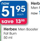 Herbex Men Booster Fat Burn-50ml Each