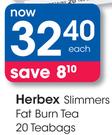 Herbex Slimmers Fat Burn Tea 20 Teabags-Each