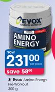 Evox Amino Energy Pre Workout-300g Per Pack