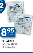 Clicks Energy Caps 3 Capsules-Each