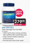 GNC Fish Oils Triple Strength Fish Oil 1500-60 Softgels