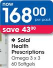 Solal Health Prescriptions Omega 3x3-60 Softgels Per Pack