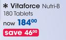 Vitaforce Nutri-B-180 Tablets Per Pack
