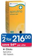 Clicks Spirulina-2x180 Tablets