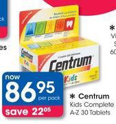 Centrum Kids Complete A-Z 30 Tablets-Per Pack