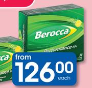 Berocca Performance 50+ Effervescent 30 Tablets-Each