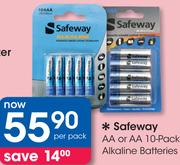 Safeway AA Or AA 10 Pack Alkaline Batteries-Per Pack