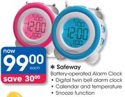 Safeway Battery-Operated Alarm Clock-Each