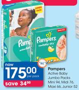 Pampers Active Baby Jumbo Packs-Per Pack