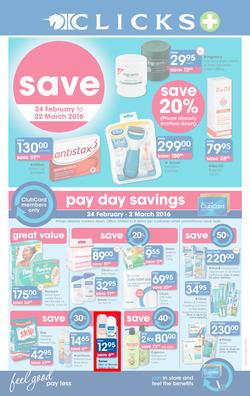 Clicks : Save (24 Feb - 22 Mar 2016), page 1