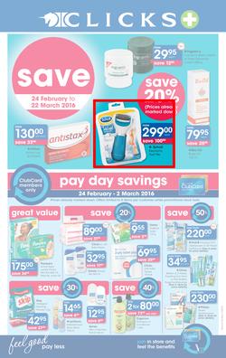 Clicks : Save (24 Feb - 22 Mar 2016), page 1