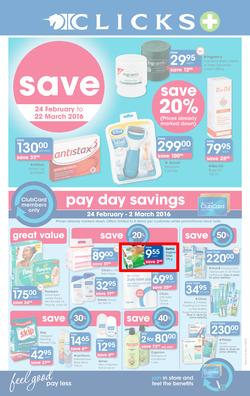 Clicks : Save (24 Feb - 22 Mar 2016), page 1