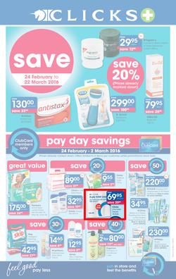 Clicks : Save (24 Feb - 22 Mar 2016), page 1