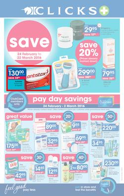 Clicks : Save (24 Feb - 22 Mar 2016), page 1