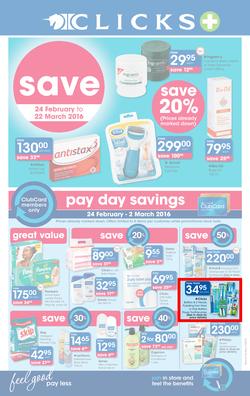 Clicks : Save (24 Feb - 22 Mar 2016), page 1
