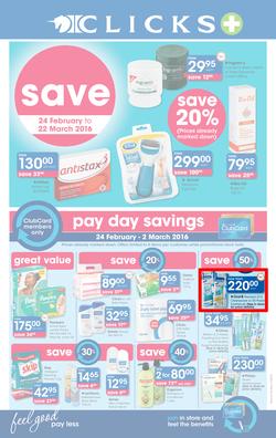 Clicks : Save (24 Feb - 22 Mar 2016), page 1