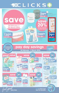 Clicks : Save (24 Feb - 22 Mar 2016), page 1