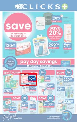 Clicks : Save (24 Feb - 22 Mar 2016), page 1