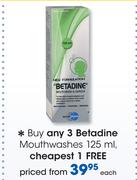 Betadine Mouthwashes-125ml Each