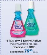 Dentyl Active Mouthwashes-500ml Each