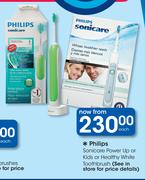 Philips Sonicare Power Up Or Kids Or Healthy White Toothbrush-Each