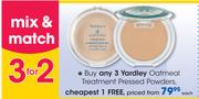Yardley Oatmeal Treatment Pressed Powders-Each