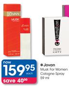 Jovan Musk For Women Cologne Spray-59ml Each