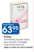 Olay Anti Wrinkle,Double Action,Even Smooth,Complete Care Facial Products-Each